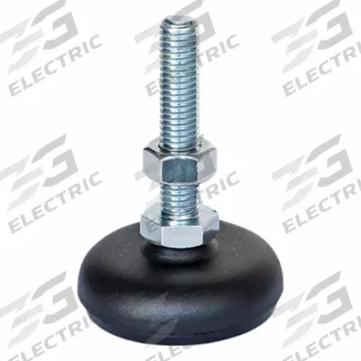 JW WINCO Male-End Leveling Mount: Swiveling Stud, 1/2"-13 Thread Size, 1.97 in - Non-Skid Male Leveling Mounts