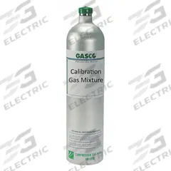 GASCO Calibration Gas: Air, Disposable, +/-5% Accuracy, NH3, Calibration Gas, 58 L Cylinder Capacity (MPN 58L-14-450). Key specifications — For Use With: All OEM Gas Detectors; Background Gas: Air; Brand: GASCO; Gas Mixture: Ammonia 450 ppm; Reusability: Disposable.
