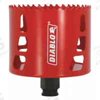 DIABLO Hole Saw: 3 3/8 in Saw Dia., 4 Teeth per Inch, 2 3/8 in Max. Cutting Dp, Bi-Metal (MPN DHS3375). Key specifications — attr1098070: 4; attr1098087: DIABLO; attr1098073: Snap-Lock Plus™.