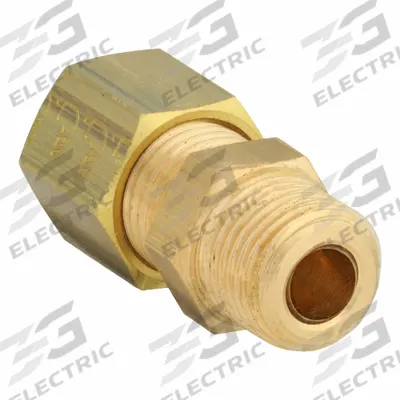 LEGRIS Compression Fitting Coupling: 1/2 in Pipe x 22 mm OD Fitting Size, BSPT x Compression - Standard Sleeve Brass Compression Fittings