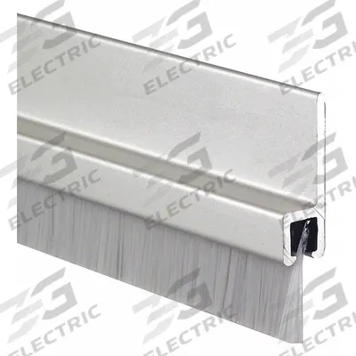 PEMKO Door Weatherstripping: Brush Insert, 7 ft Lg, 1 1/8 in Wd - Metal Leaf Weatherstripping