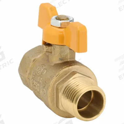 APPROVED VENDOR Manual Two-Way Ball Valve: 1/2 in, Brass, Straight, MNPT x FNPT - Brass Ball Valves