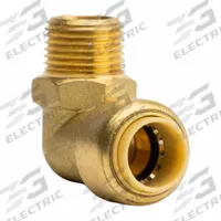APPROVED VENDOR MNPT Elbow: 3/8 in OD x 3/8 in Pipe Size, Push-to-Connect x MNPT, Brass (MPN LF803MR). Key specifications — Brand: APPROVED VENDOR.