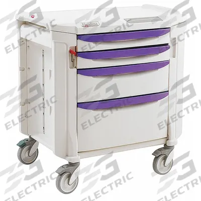 METRO Bedside & Nurse Server Cart: Polyethylene, (2) Swivel/(2) Swivel with Brake - Bedside & Nurse Server Carts