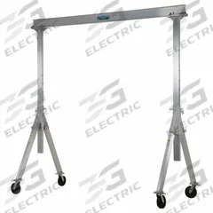 APPROVED VENDOR Adjustable Gantry Crane: Fixed Span, Adj Ht, 4,000 lb Load Capacity, Aluminum (MPN AHA-4-10-10). Key specifications — Rotating Legs: No; Brand: APPROVED VENDOR; Height Adjustability: Adjustable Height; Mobility Under Load: Stationary.
