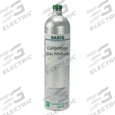 GASCO Calibration Gas: Nitrogen, Disposable, +/-5% Accuracy, CH4/CO/H2S/O2 - Calibration Gases for Portable Gas Detectors