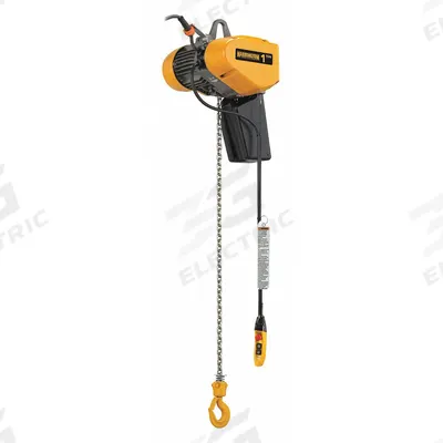 HARRINGTON Electric Chain Hoist: H4 - Heavy Duty, 380-460V AC, Hook Mounted - No Trolley - General Purpose Electric Hoists