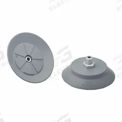 SCHMALZ Vacuum Pad Assembly: 1/4 in NPT, 77.2 mm Pad Dia, NBR, 55 A, Gray, 22.5 mm Pad Ht (MPN 10.01.01.15146). Key specifications — attr1019168: 55 A; attr1019165: 10.01.01.15146; attr1019167: SCHMALZ; attr1019180: Gray.