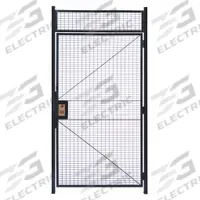 WIRECRAFTERS Hinged Door: 8 1/2 ft H x 3 3/8 ft W x 2 in D, Gray, Powder-Coated (MPN HD378RW). Key specifications — attr1283297: Powder-Coated; attr1283316: Steel; attr1283323: Right; attr1283313: Yes; attr1283333: WIRECRAFTERS.