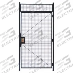 WIRECRAFTERS Hinged Door: 8 1/2 ft H x 3 3/8 ft W x 2 in D, Gray, Powder-Coated (MPN HD378RW). Key specifications — attr1283297: Powder-Coated; attr1283316: Steel; attr1283323: Right; attr1283313: Yes; attr1283333: WIRECRAFTERS.