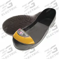 IMPACTO Overshoe: For Size 8 to 9, Unisex, Chevron, Black/Yellow, Steel Toe, M, Safety-Toe, 1 PR (MPN TTUM). Key specifications — Brand: IMPACTO; Size: M; Footwear Sole Pattern: Chevron; Color: Black; Gender: Unisex; Product Type: Safety-Toe Overshoe; Toe Cap Material: Steel.