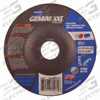 NORTON Cut-Off & Grinding Wheel: Type 27, 5" x 1/8" x 7/8", Aluminum Oxide, 24 Grit, Gemini XXL (MPN 66252842038). Key specifications — Series: Gemini XXL; Brand: NORTON.