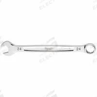 MILWAUKEE Combination Wrench: Steel, Chrome, 24 mm Head Size, 12 3/8 in Overall Lg, Std (MPN 45-96-9524). Key specifications — attr309539: 24 mm; attr309567: Yes; attr324930: MILWAUKEE.