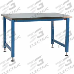 BENCHPRO Workbench: Adj Ht, Stainless Steel, 60 in x 30 in, 1,000 lb Overall Load Capacity, Blue (MPN AEN3060). Key specifications — Brand: BENCHPRO.