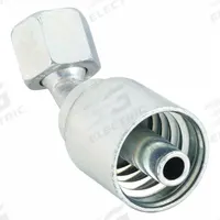 PARKER Hydraulic Crimp Fitting: Steel x Steel, 45° Elbow, -16 For Hose Dash Size, ORS x Crimp (MPN 1J743-16-16). Key specifications — Fitting Gender: Female x Genderless; Fitting Connection Type: ORS x Crimp; For Hose Dash Size: -16; Thread Size: 1-7/16"-12; Brand: PARKER.