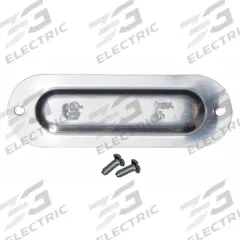 Covers for Conduit Access Fitting: Steel, Galvanized, 3/4 in Trade Size (MPN SSC075). Key specifications — Finish: Galvanized; Includes: Screws; For Use With: Conduit Bodies; Brand: RACO.