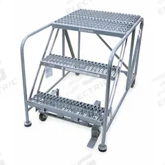 COTTERMAN Mobile Work Platform: 2.5 ft Platform Ht - Max, 24 in x 24 in, Steel, 800 lb Load Capacity (MPN 3WP2424A3B4B8AC1P6). Key specifications — Folding: Not Foldable; Mobility: Rolling; Components Included: Rubber Foot Pads; Use Location: Indoor; Brand: COTTERMAN; Color: Gray; Height Adjustability: Fixed Height; Includes Handrails: Handrails Not Included.