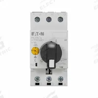 EATON Manual Motor Protector: Non-Reversing, 3 Poles, 16 A, Thermal Protection, Selector Switch (MPN XTPR016BC1). Key specifications — Maximum Voltage Rating: 600V AC; Brand: EATON; Thermal Units Required: None (Starter Includes Integrated Thermal Units); Frame Size (Width): 45mm (B Frame).