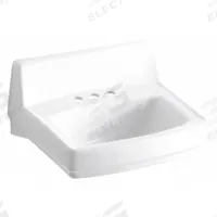 KOHLER Bathroom Sink: Greenwich™, White, Vitreous China, 20 3/4 in Overall Lg, 18 1/4 in Overall Wd (MPN K-2032-0). Key specifications — Series: Greenwich™; Includes: Wall Hanger; Color: White; Brand: KOHLER; Sink Type: Bathroom; Material: Vitreous China; Sink Material: Ceramic.
