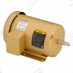 BALDOR General Purpose Motor: Rigid Base Mount, Totally Enclosed Fan Cooled, 2 hp, 208-230/460V AC (MPN EM3555). Key specifications — Brand: BALDOR; Nameplate Voltage @ 60 Hz: 208-230/460V AC; Full Load Current @ 60 Hz: 5/2.5 A; Nameplate RPM @ 60 Hz: 3,490 RPM; Motor Enclosure: TEFC.