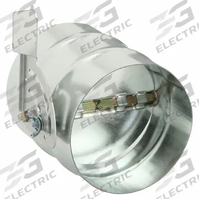 Dayton 6"dia GSteel Manual Balancing Dampr: 6 in Duct, 6 3/8 in L, Steel - Round Manual Balancing Dampers