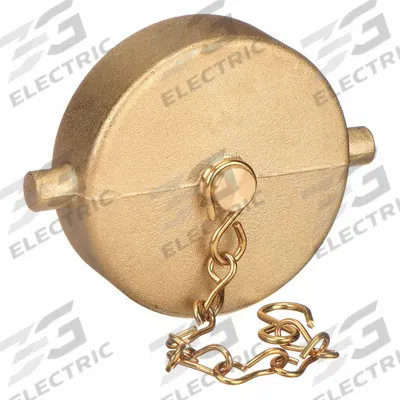 MOON AMERICAN Hydrant Cap: Cap, Brass, 1 1/2 in Compatible Pipe Size, Female, NH - Aluminum Fire Hose & Hydrant Caps