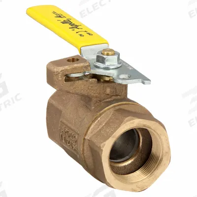APOLLO Manual Two-Way Ball Valve: 1 1/2 in, Bronze, Straight, FNPT x FNPT, Std Port - Bronze Ball Valves with Drain