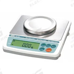 A&D WEIGHING Compact Bench Scale: 4 1/4 in x 4 in, Integrated (MPN EW-150I). Key specifications — Connection Ports: RS-232C; Readability: 0.05 g; Weighing Units: GN; Brand: A&D WEIGHING; Washdown: No.