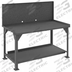 DURHAM MFG Workbench: Fixed Ht, Steel, 72 in x 30 in, 4,000 lb Overall Load Capacity, Gray (MPN DWB-3072-BE-PB-95). Key specifications — Brand: DURHAM MFG.