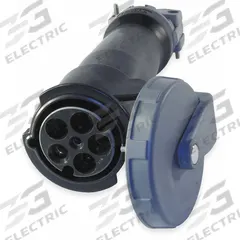 HUBBELL Pin and Sleeve Connector: Black, 347/600V AC, Three Phase, 60 A, 4 Pole, 5 Wire (MPN HBL560C5W). Key specifications — Brand: HUBBELL.