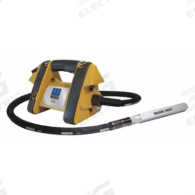 WYCO Electric Vibrator: 3 hp, 14 ft Shaft Lg, 1 in Head Dia, 4 in Radius of Vibration - Corded Concrete Vibrators