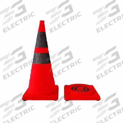 MUTUAL INDUSTRIES Traffic Cone: MUTCD, 28 in Cone Ht, Green, Engineer, Nylon, Blank, 7 lb Base Wt - Collapsible Traffic Cones for Roadway Use
