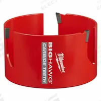 MILWAUKEE Hole Cutter: 4 5/8 in Saw Dia., 3 Teeth, 2 1/8 in Max. Cutting Dp, 5/8"-18 Thread Size (MPN 49-56-9265). Key specifications — attr1098040: 5/8"-18; attr1098049: MILWAUKEE.