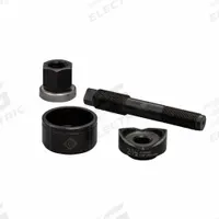 GREENLEE Knockout Punch Set: 10 ga Sheet Metal Capacity (Steel), 2 29/32 in Nominal Size, Round (MPN K3BB-2-1/2). Key specifications — attr63418: K3BB-2-1/2; attr63421: GREENLEE; attr63425: Yes; attr63427: Wrench (2 in); attr63430: Copper.