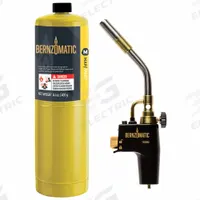 BERNZOMATIC Hand Torch w/ Cylinder: Swirl Flame, Instant On-Off, Fixed Tip (MPN TS8000BZKC). Key specifications — Brand: BERNZOMATIC; Manufacturer Part Number: TS8000BZKC; Compatible Fuel Type: Propane; Flame Adjustment: Adjustable Flame; Tip Type: Fixed Tip.
