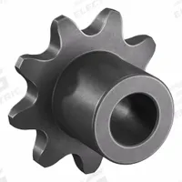 TSUBAKI Sprocket: One-Sided Hub, For Single Strands, 25, 9 Teeth, 0.731 in Pitch Dia, Steel (MPN 25B9). Key specifications — Brand: TSUBAKI.