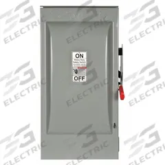 SIEMENS Safety Switch: Fusible, 200 A, Three Phase, 600V AC, Galvanized Steel, Indoor/Outdoor (MPN HF364R). Key specifications — Brand: SIEMENS.