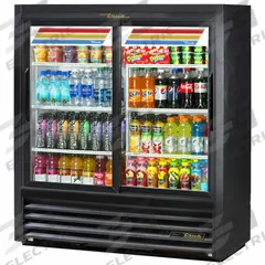 TRUE REFRIGERATION Refrigerated Merchandiser: 54 1/8 in x 47 1/8 in x 21 in, Black, Sliding, 2 Doors (MPN GDM-41SL-54-HC-LD). Key specifications — attr1277723: TRUE REFRIGERATION; attr1277683: R-290; attr1277688: Sliding; attr1277691: Yes; attr1277694: Black; attr1280729: GDM.