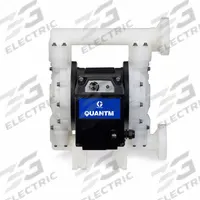 GRACO Electric Diaphragm Pump: Polypropylene Body, 1 1/2 in Fluid Connection Size, Flange Connection (MPN TE80-0060). Key specifications — Nameplate Voltage: 200-240V AC; Brand: GRACO; Diaphragm Material: PTFE with Santoprene Backing; Check Valve Material: PTFE; Seat Material: PP.