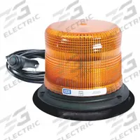 ECCO Beacon Light: Flashing Beacon, Amber, 4 7/8 in Overall Ht, LED, 12-48V DC (MPN 7945A-VM). Key specifications — Operating Voltage: 12-48V DC; Number of Flash Patterns: 11; Includes: Magnet Mount; Electrical Connection: Lighter Plug; Mount Type: Suction; Brand: ECCO; Shape: Round; Lighting SAE Class Rating: SAE Class 2.