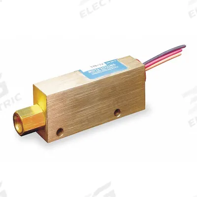 GEMS SENSORS Liquid Flow Switch: Piston, Brass, 1/4 in FNPT, 1/4 in Connection Size - Low-Flow Piston Flow Switches