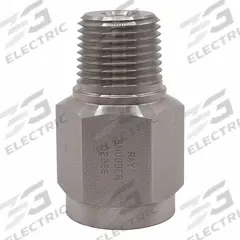 RAY Pressure Gauge Snubber: Stainless Steel, Piston, Stainless Steel NPT, 15,000 psi Max. Pressure (MPN 023SS). Key specifications — Snubber Type: Piston; Connection Type: NPT; Brand: RAY; Material: Stainless Steel; Compatible Liquids and Gases: Gases.