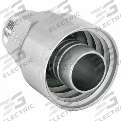 AEROQUIP Hydraulic Crimp Fitting: Steel x Steel, Straight, -20 For Hose Dash Size - Aeroquip Crimp Hydraulic Hose Fittings with JIC Connection