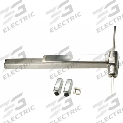 VON DUPRIN Surface Vertical Rod: 3 ft Max Door Wd - Surface Vertical Rod Push Bars