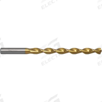 CHICAGO-LATROBE Taper Length Drill Bit: 37/64", 135° Split Point, TiN-Coated HSS - Chip-Clearing High-Speed Steel Taper-Length Drill Bits