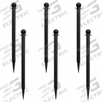 APPROVED VENDOR Ground Post: 41 in Overall Ht, Black, Polyethylene, Plastic, Black (MPN 91203-6). Key specifications — Base Material: Plastic; Post Material: Polyethylene.