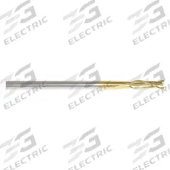 APPROVED VENDOR Square End Mill: Carbide, TiN Coated, 2 Flute, 3/8" Mill Dia, 1-1/2" LOC, 6" OAL (MPN 216-001046)