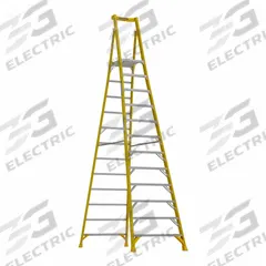WERNER Podium Ladder: 12 ft Ladder Size, Fiberglass, 375 lb Load Capacity, 67 lb Wt, 16 in x 19.5 in (MPN PD7312). Key specifications — Brand: WERNER; Included Features: Guard Rail.