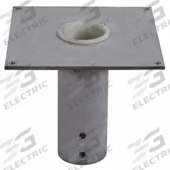 DAYTON Mounting Base: Socket, 1,000 lb Max Load Capacity, Welded Steel, For 3.5 in Mast Dia (MPN 33N386). Key specifications — Brand: DAYTON; Material: Welded Steel.