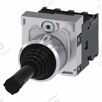 Siemens Joystick Operator: Vertical and Horizontal Operation, 4 Positions, 1NO - Joystick Operators with Contact Blocks